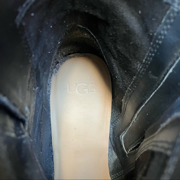 UGG Kirke Shearling-Trimmed Leather & Suede Ankle Boots - Picture 12 of 14